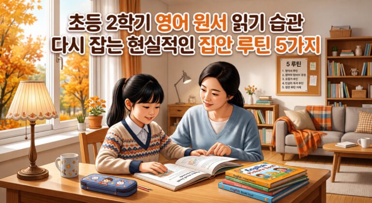 초등 2학기 영어 원서 읽기 습관을 잡기 위한 글의 대표 이미지