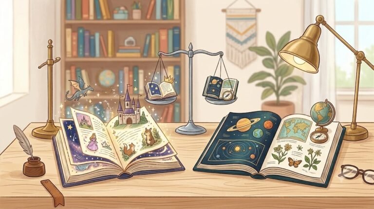 픽션(fiction)과 넌픽션(non-fiction)의 최적 비율과 지도 전략에 대한 글의 이미지